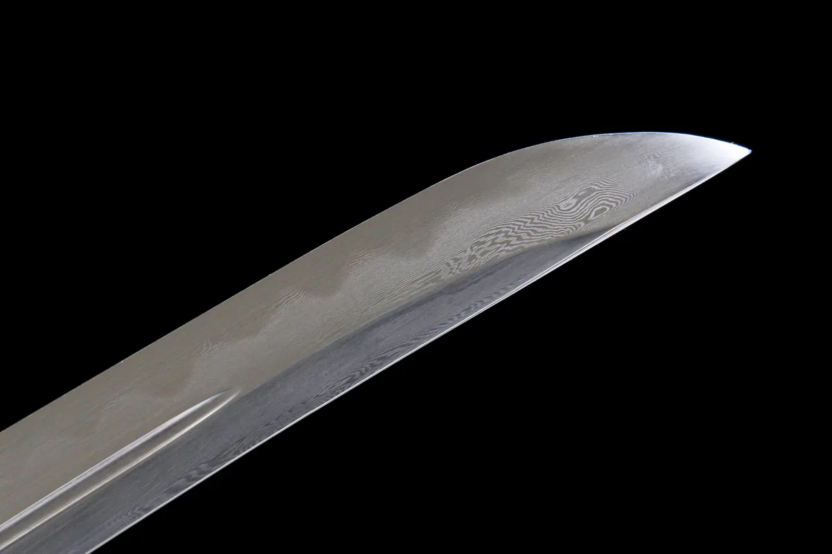 Tiefseegold - Handgeschmiedetes Katana aus Lehmgehärteter Damaskusstahl - Image 7