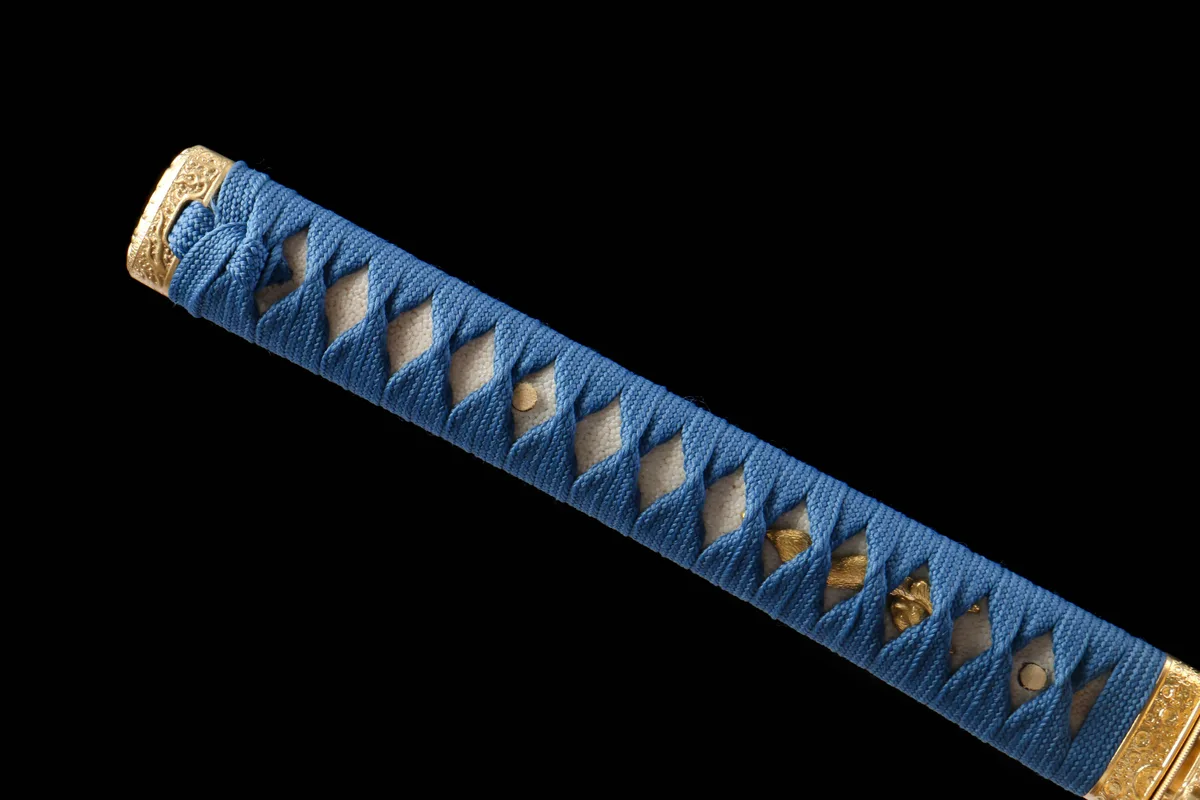 Tiefseegold - Handgeschmiedetes Katana aus Lehmgehärteter Damaskusstahl - Image 4