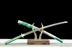 Alternative view of Windschlag des Tigers - Handgeschmiedetes Katana aus Lehmgehärteter Damaskusstahl