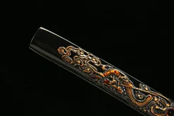 Alternative view of Obsidian Drachenseele - Handgeschmiedetes Katana aus Premium Damaskusstahl