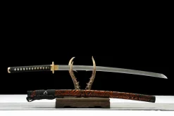 Alternative view of Tintenmeteor - Handgeschmiedetes Katana aus Sanmai Verbundstahl