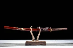 Blut-Sandelholz - Handgeschmiedetes Katana aus T10 Werkzeugstahl