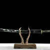 Dunkler Glanz - Handgeschmiedetes Katana aus T10 Werkzeugstahl