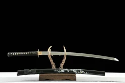 Alternative view of Dunkler Glanz - Handgeschmiedetes Katana aus T10 Werkzeugstahl