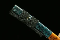 Alternative view of Dunkler Goldglanz - Handgeschmiedetes Katana aus T10 Werkzeugstahl