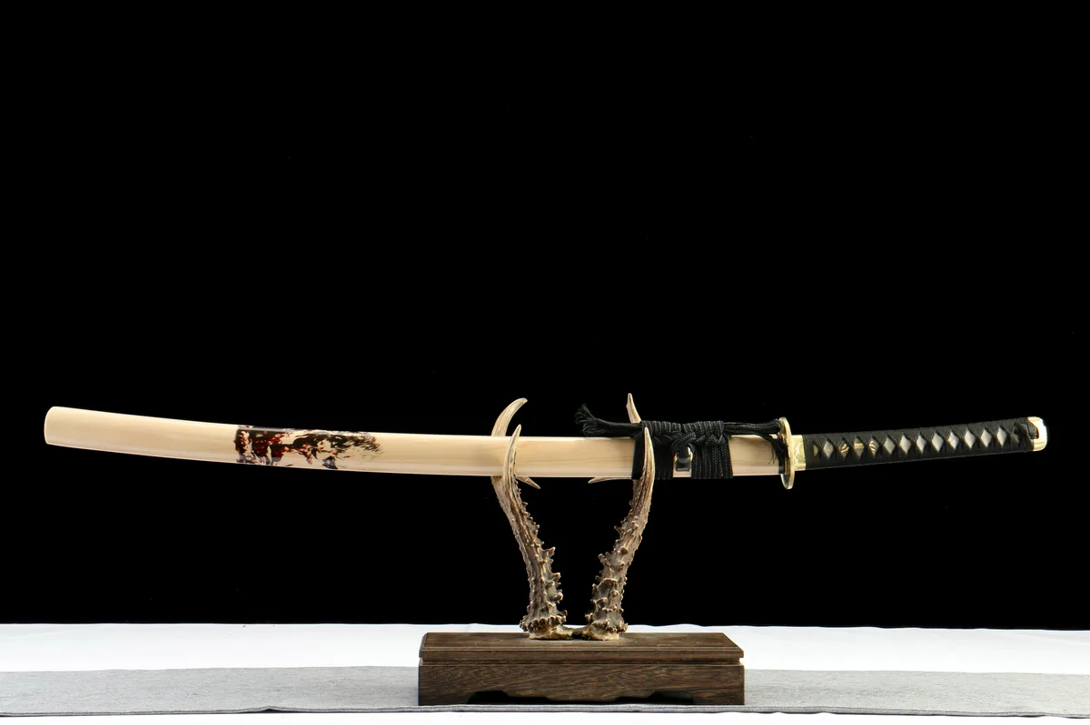 Dunkler Wolkenhieb - Handgeschmiedetes Katana aus T10 Werkzeugstahl
