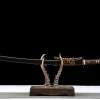 Dunkles Goldgeflecht - Handgeschmiedetes Katana aus T10 Werkzeugstahl