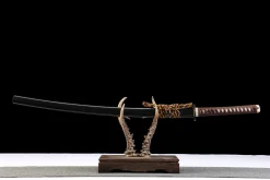 Dunkles Goldgeflecht - Handgeschmiedetes Katana aus T10 Werkzeugstahl
