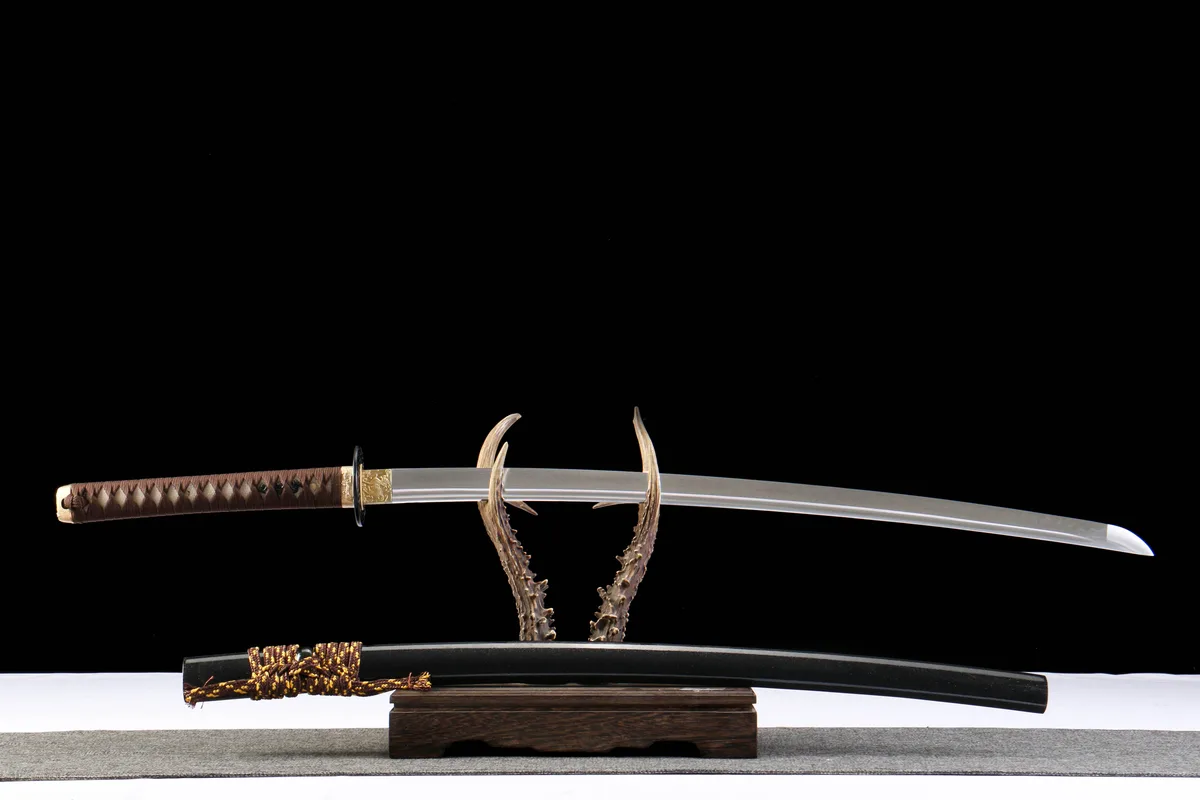 Dunkles Goldgeflecht - Handgeschmiedetes Katana aus T10 Werkzeugstahl - Image 3