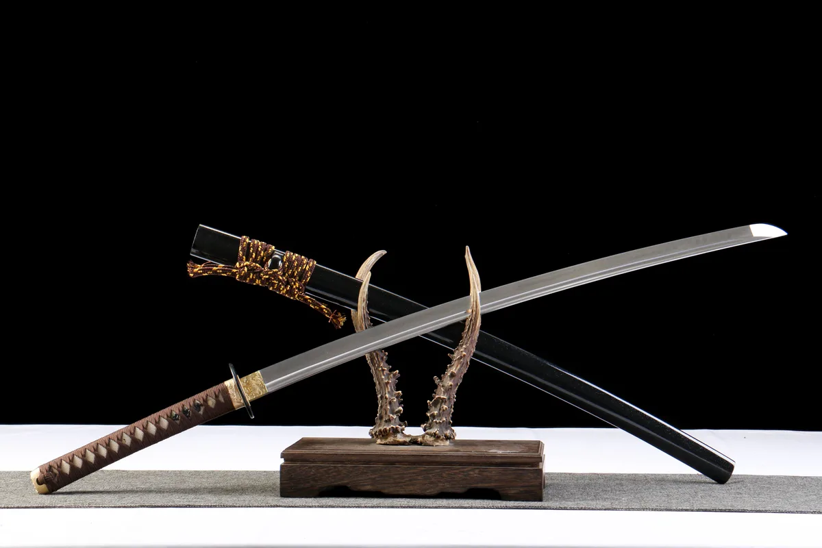 Dunkles Goldgeflecht - Handgeschmiedetes Katana aus T10 Werkzeugstahl - Image 8