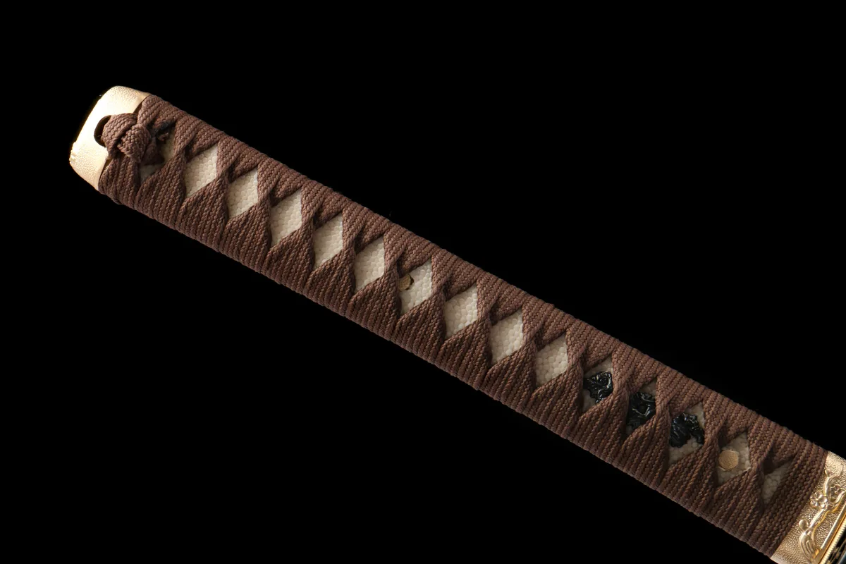 Dunkles Goldgeflecht - Handgeschmiedetes Katana aus T10 Werkzeugstahl - Image 6
