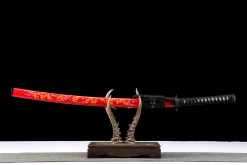 Flammen-Gold - Handgeschmiedetes Katana aus T10 Werkzeugstahl