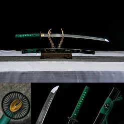 Jadeschatten - Handgeschmiedetes Katana aus T10 Werkzeugstahl