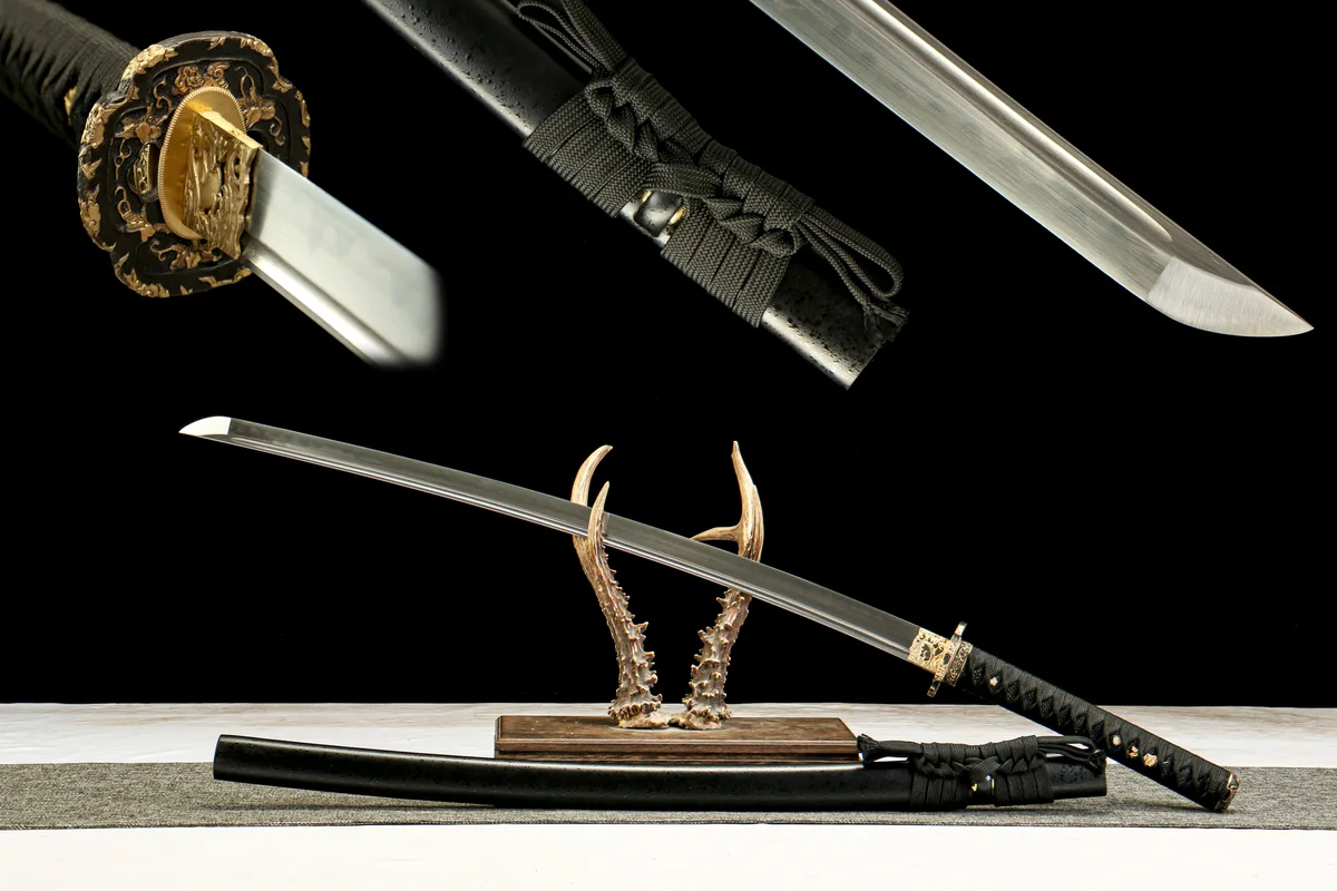 Karmesiner Schatten - Handgeschmiedetes Katana aus T10 Werkzeugstahl - Image 10