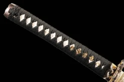 Alternative view of Karmesinrote Flammenwolke - Handgeschmiedetes Katana aus T10 Werkzeugstahl
