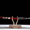 Rotes Radblütenspiel - Handgeschmiedetes Katana aus T10 Werkzeugstahl