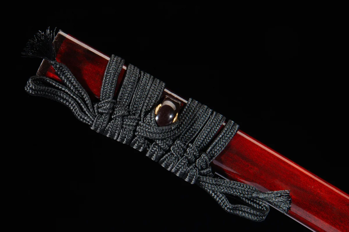 Rotes Radblütenspiel - Handgeschmiedetes Katana aus T10 Werkzeugstahl - Image 9