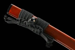 Alternative view of Scharlachroter Kirschmond - Handgeschmiedetes Katana aus T10 Werkzeugstahl