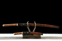 Schattenklinge Set - Handgeschmiedetes Katana aus T10 Werkzeugstahl