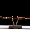 Schwarzgold Braunes Geflecht - Handgeschmiedetes Katana aus T10 Werkzeugstahl