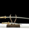 Silberne Flut Set - Handgeschmiedetes Katana aus T10 Werkzeugstahl