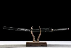 Tiefes Ozean Goldfaden - Handgeschmiedetes Katana aus T10 Werkzeugstahl