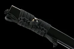 Alternative view of Tiefes Ozean Goldfaden - Handgeschmiedetes Katana aus T10 Werkzeugstahl