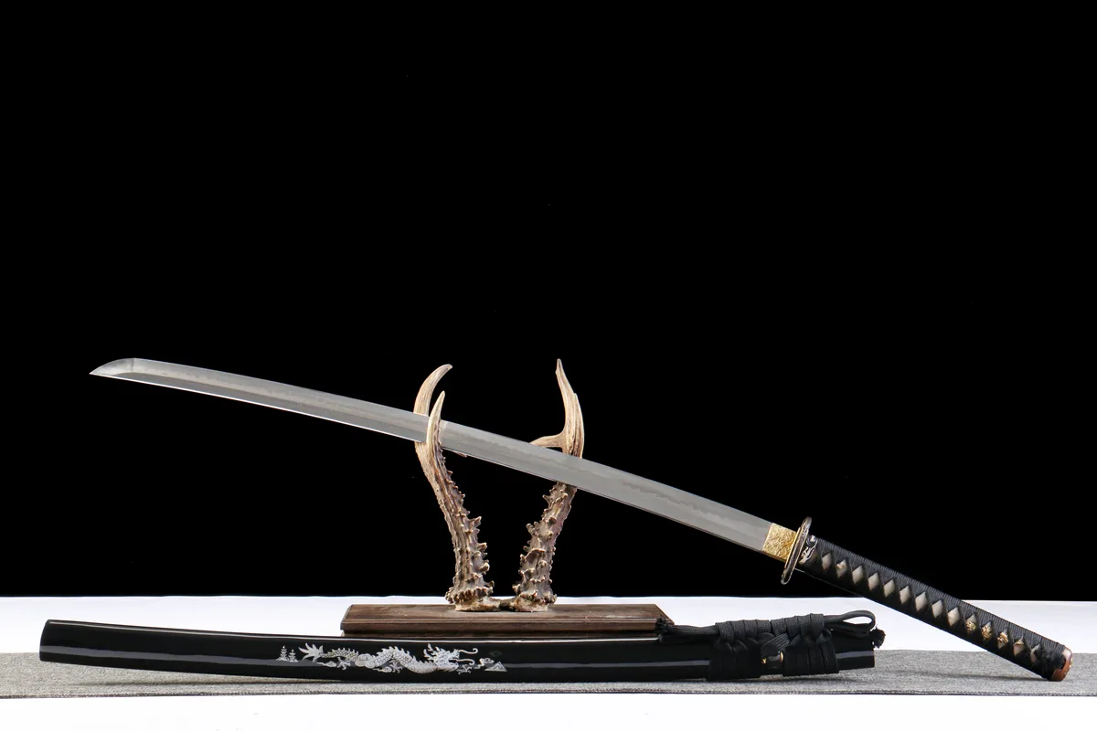 Tiefes Ozean Goldfaden - Handgeschmiedetes Katana aus T10 Werkzeugstahl - Image 10