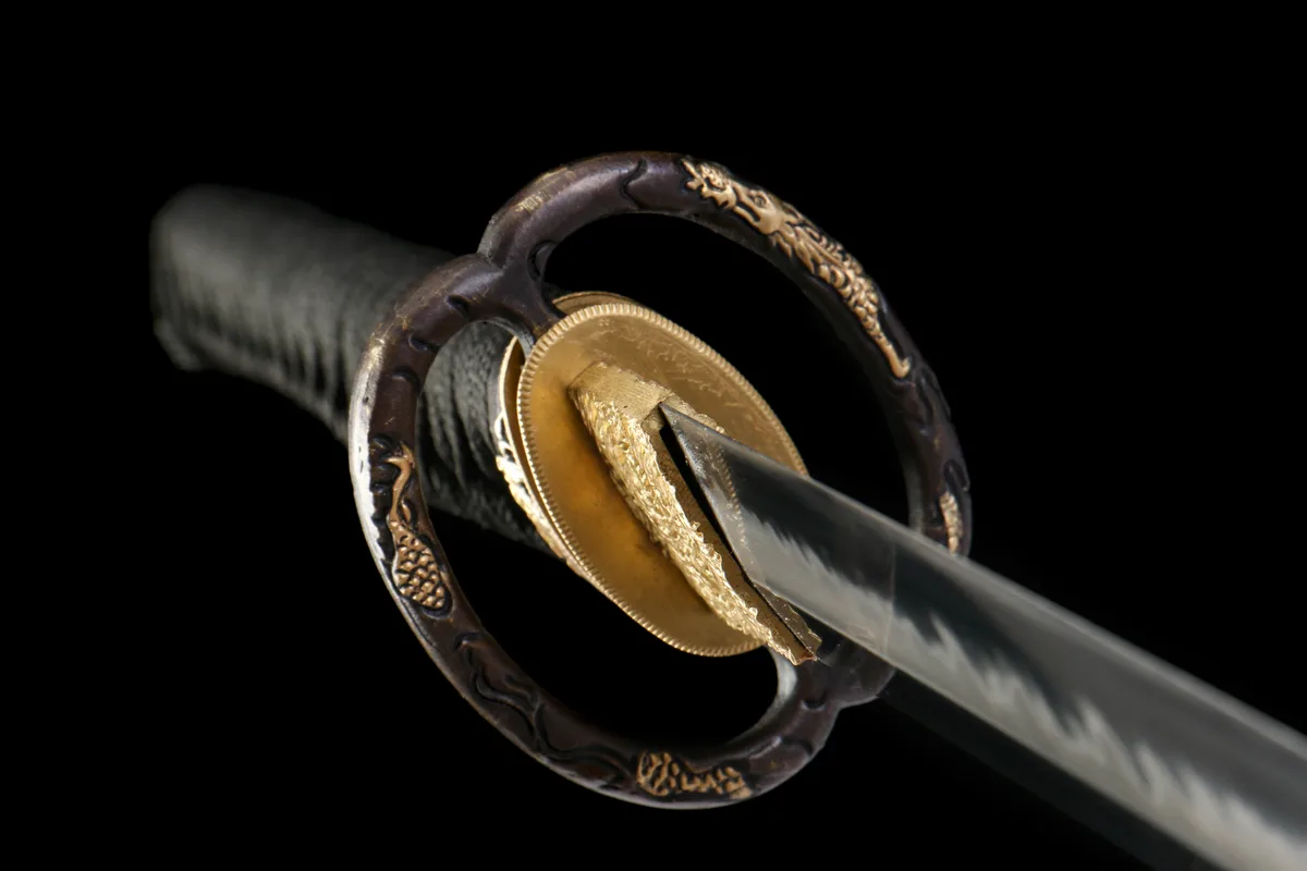 Tiefes Ozean Goldfaden - Handgeschmiedetes Katana aus T10 Werkzeugstahl - Image 11