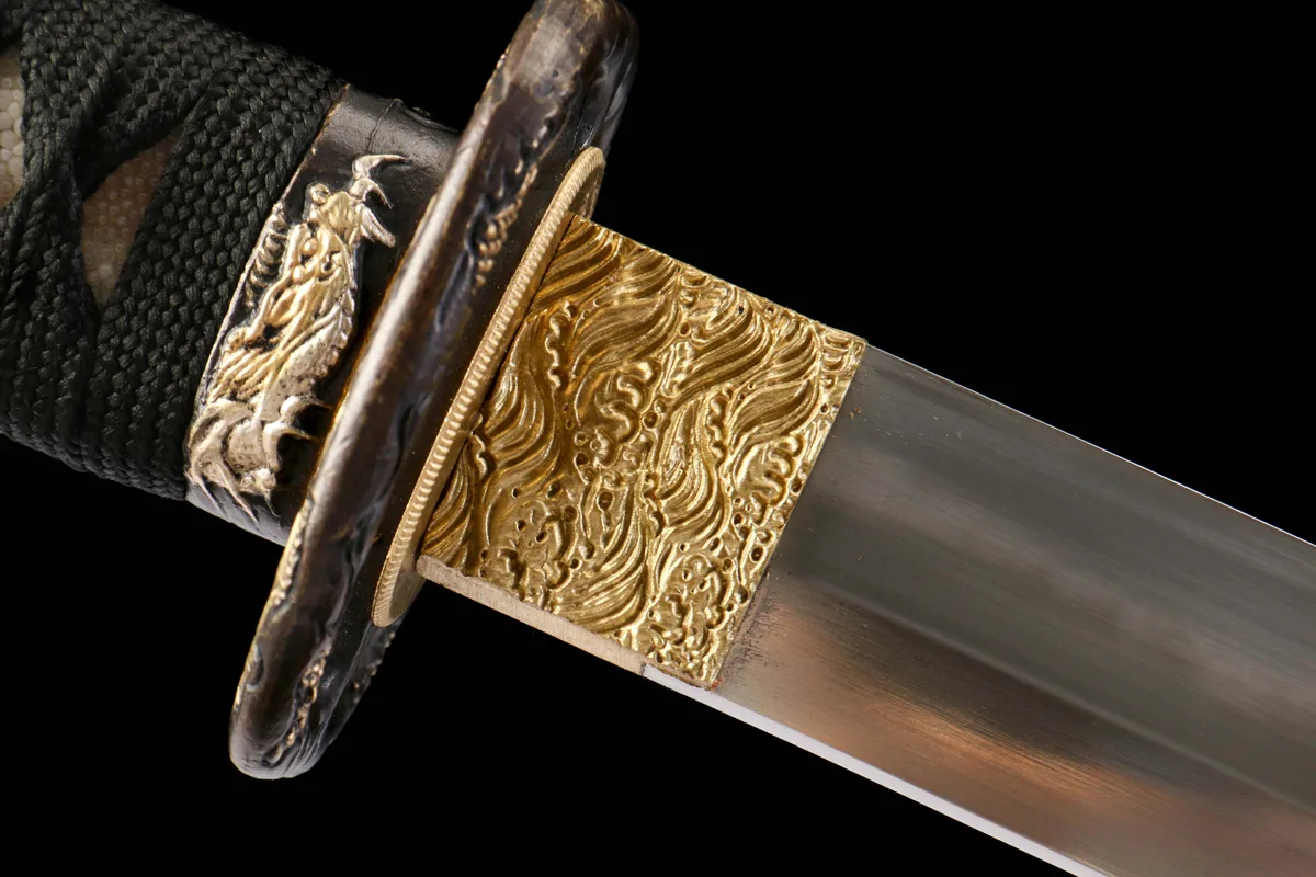 Tiefes Ozean Goldfaden - Handgeschmiedetes Katana aus T10 Werkzeugstahl - Image 4