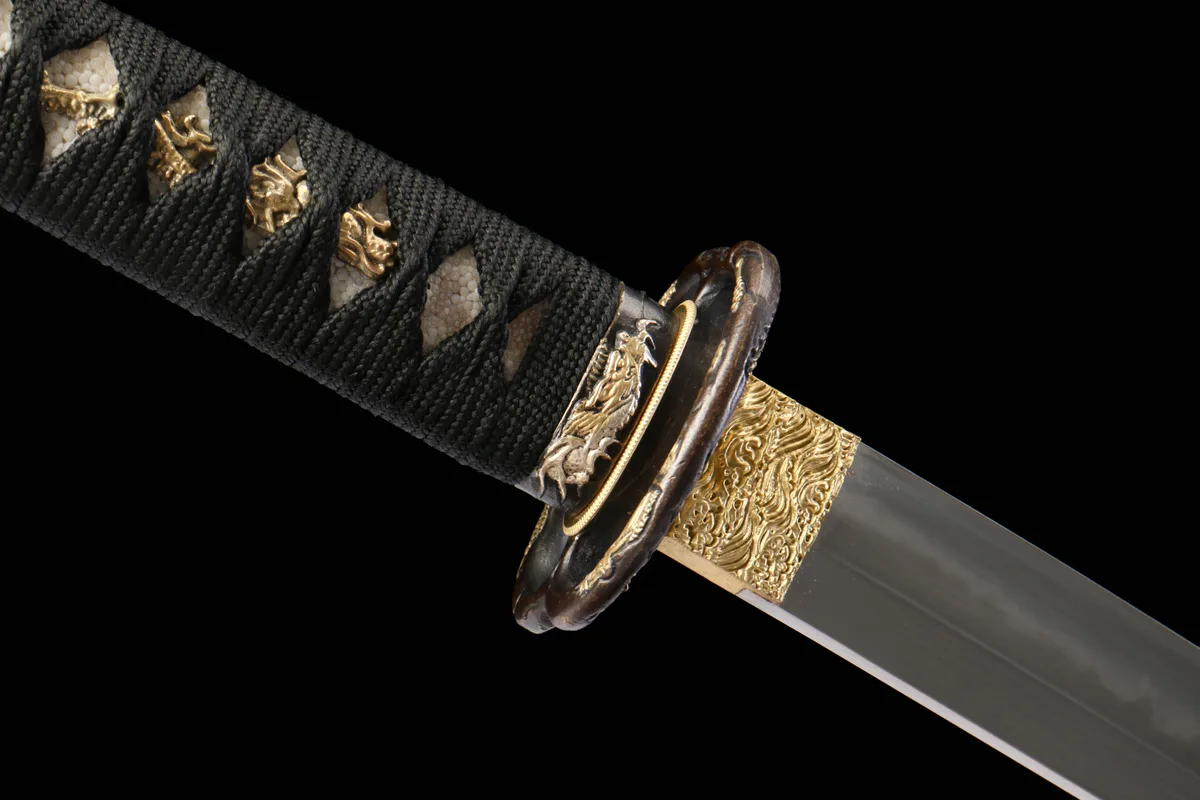 Tiefes Ozean Goldfaden - Handgeschmiedetes Katana aus T10 Werkzeugstahl - Image 5