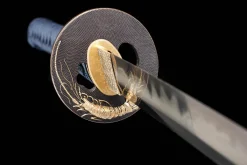 Alternative view of Tintenschuppen im Lichtfluss - Handgeschmiedetes Katana aus T10 Werkzeugstahl