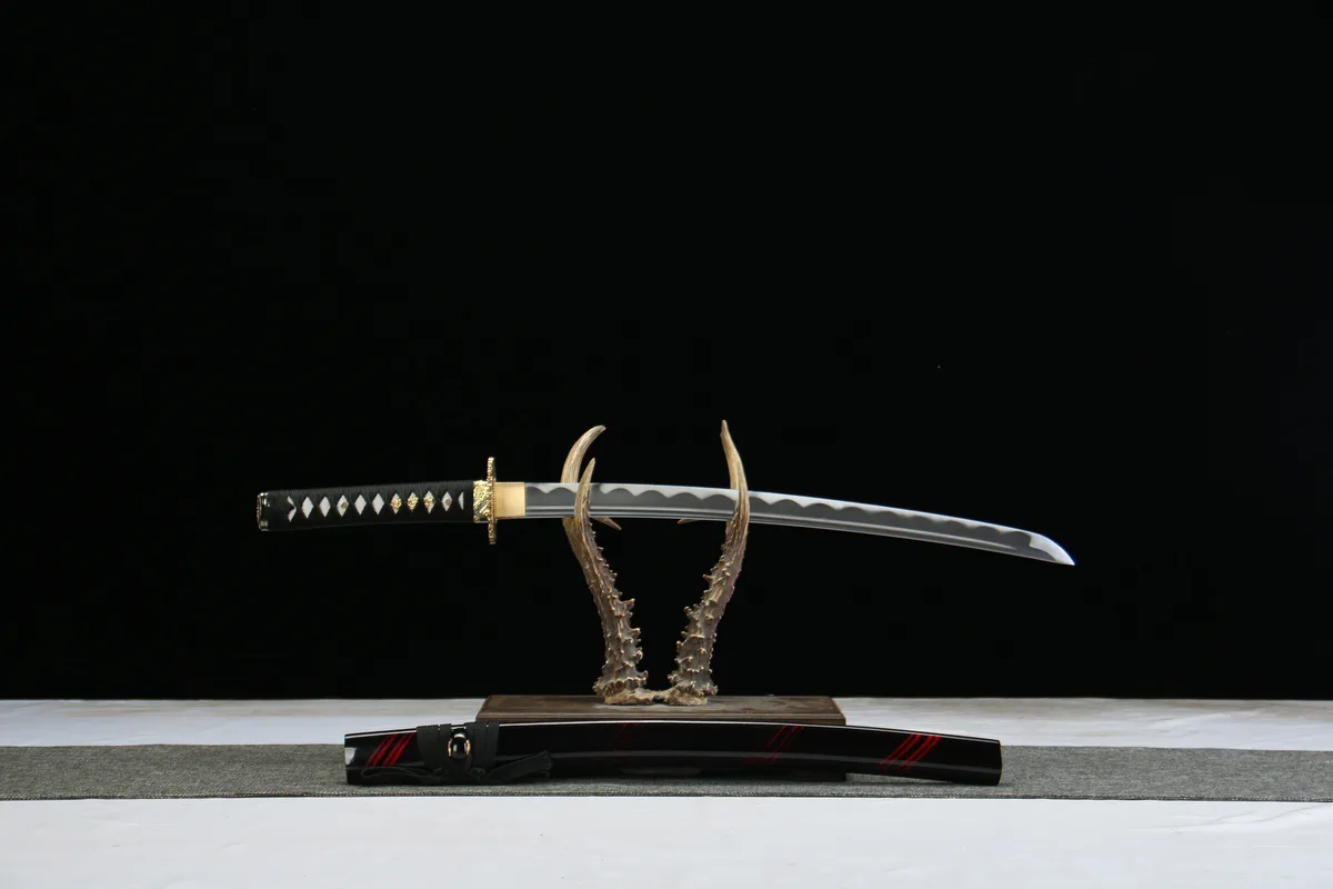 Flammenschatten - Handgeschmiedetes Wakizashi aus 1045 Kohlenstoffstahl - Image 7