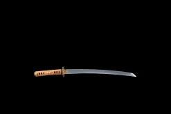 Alternative view of Brücke des Mitgefühls - Handgeschmiedetes Wakizashi aus 1065 Kohlenstoffstahl