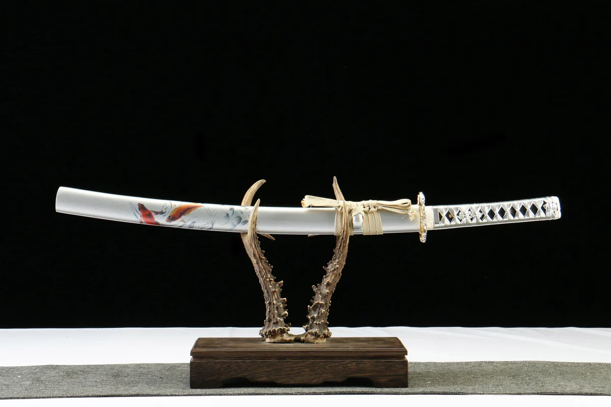 Koi Wakizashi - Handgeschmiedetes Wakizashi aus 1065 Kohlenstoffstahl