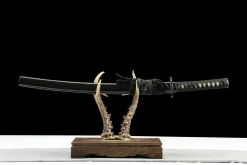 Schattenphantom - Handgeschmiedetes Wakizashi aus 1065 Kohlenstoffstahl