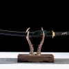 Schwarzgold-Fächer - Handgeschmiedetes Wakizashi aus 1065 Kohlenstoffstahl
