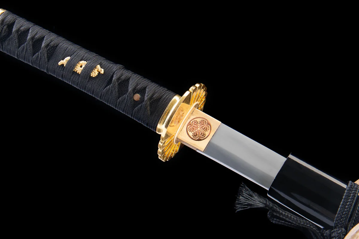 Schwarzgold-Fächer - Handgeschmiedetes Wakizashi aus 1065 Kohlenstoffstahl - Image 12
