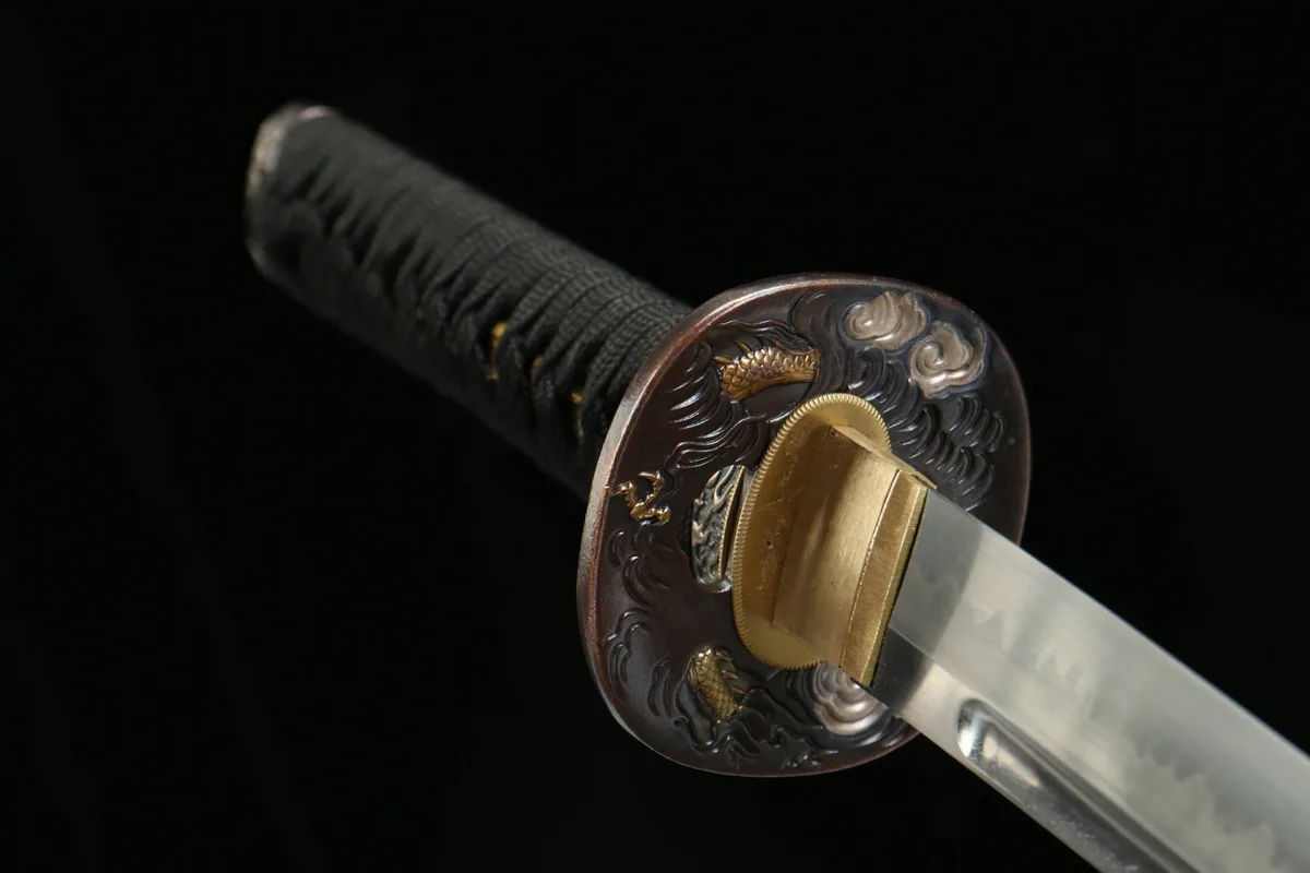 Aufsteigender Drache - Handgeschmiedetes Wakizashi aus T10 Werkzeugstahl - Image 4