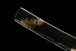 Alternative view of Goldene Feder - Handgeschmiedetes Wakizashi aus T10 Werkzeugstahl