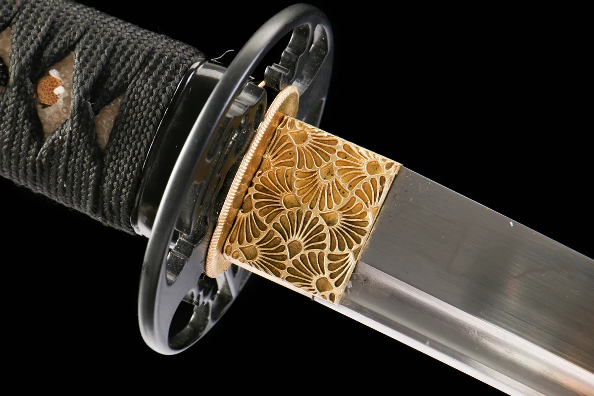 Goldene Feder - Handgeschmiedetes Wakizashi aus T10 Werkzeugstahl - Image 4